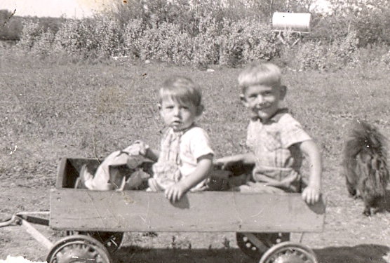 Boys in Wagon