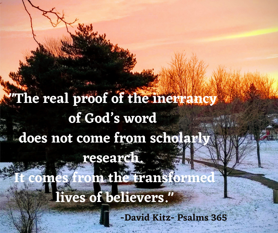 365 The real proof of the inerrancy