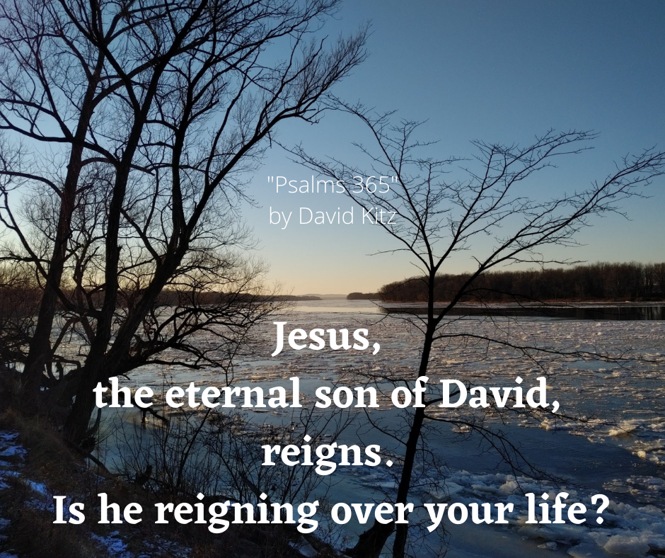 Jesus, the eternal son of David, reigns. Is he reigning over your life_